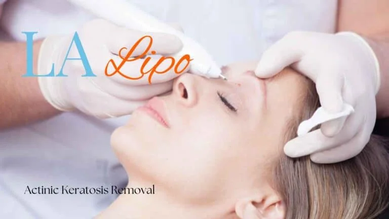Woman receiving Actinic Keratosis Removal Treatment Moss Side