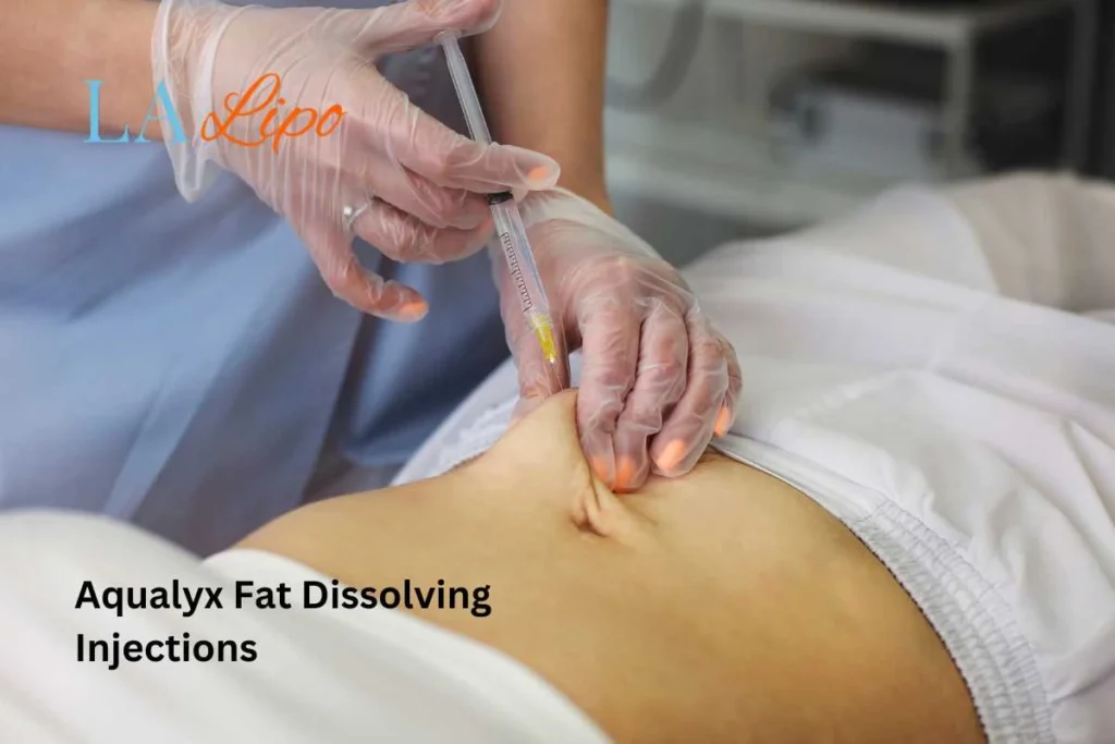 woman having fat dissolving injections Moss Side in the stomach
