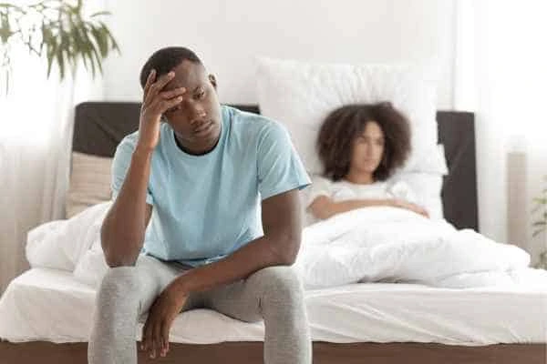 Man upset about ED symptoms Moss Side