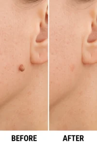 Skin tags removal Moss Side before and after