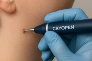 Person receiving skin tag removal Moss Side