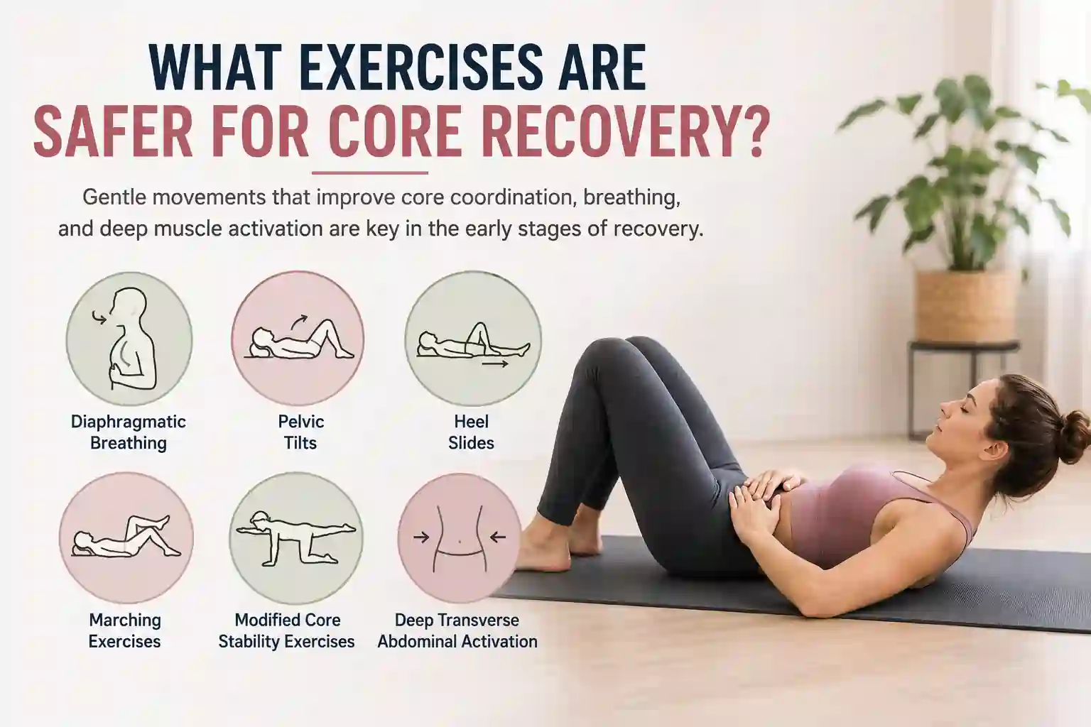 Which exercises may help diastasis recti Moss Side?